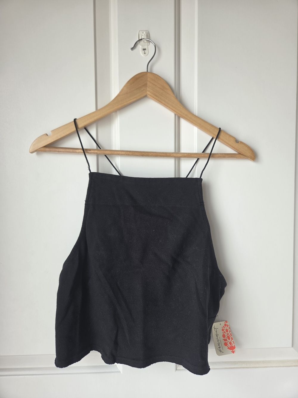 Black Spaghetti Strap Women's Tank Top - Classic Minimal Style